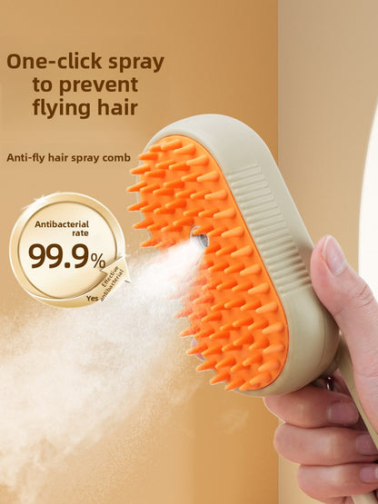 Pet Steam Spray Massage Grooming Brush